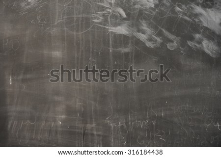 Blank blackboard with traces of chalk
