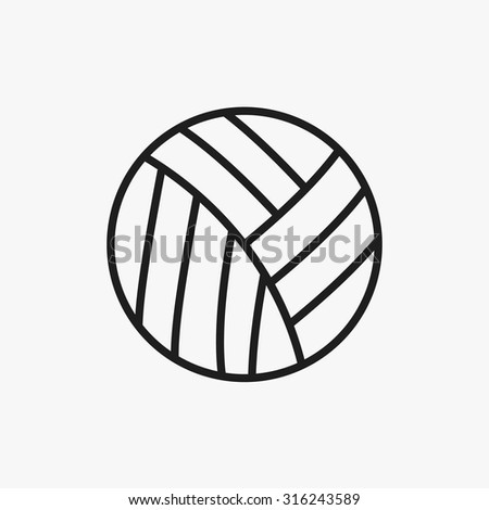 Black volleyball icons set. Vector Illustration eps10. 