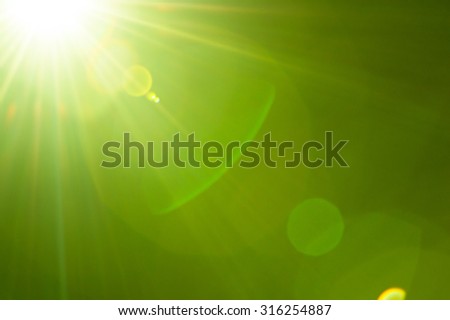 Lighting green flare abstract