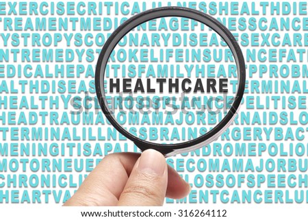 Health Insurance conceptual focusing on Healthcare