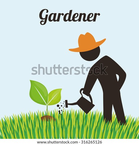 Gardening concept with natural icons design, vector illustration 10 eps graphic.
