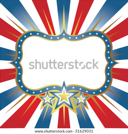 Frame banner with stars