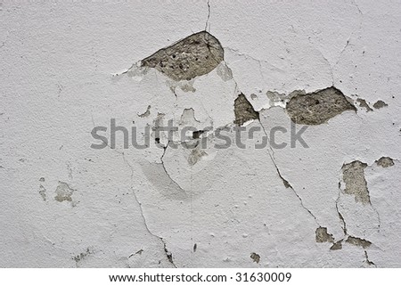 old flaking color on a wall
