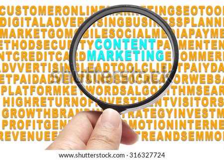 Online marketing conceptual focusing on Content Marketing