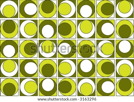 Green circles pattern (vector)