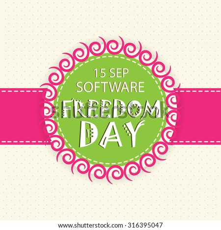Vector illustration for Software Freedom Day Background.