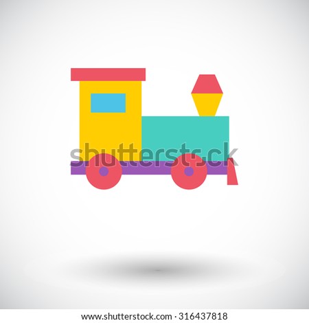 Train toy icon. Flat vector related icon for web and mobile applications. It can be used as - logo, pictogram, icon, infographic element. Vector Illustration. 