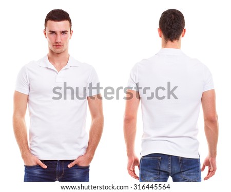 Young man with polo shirt on a white background Royalty-Free Stock Photo #316445564