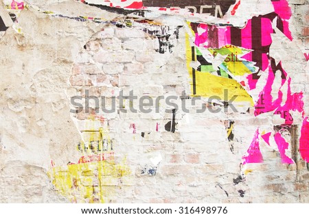 plastered wall with exposed brick wall Royalty-Free Stock Photo #316498976