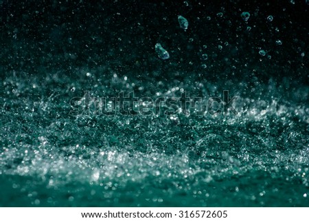 Bokeh backgrounds blue water splash.
