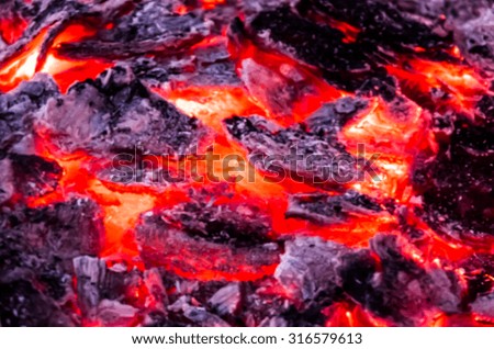 blurred background degradation red texture on a black fire