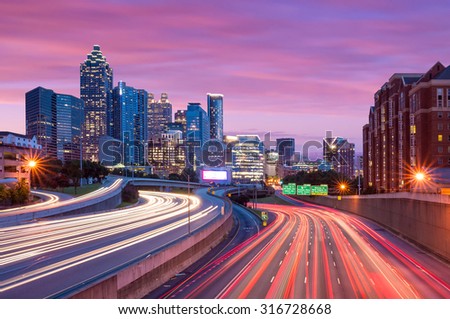 Skyline of Downtown Atlanta, Georgia USA 