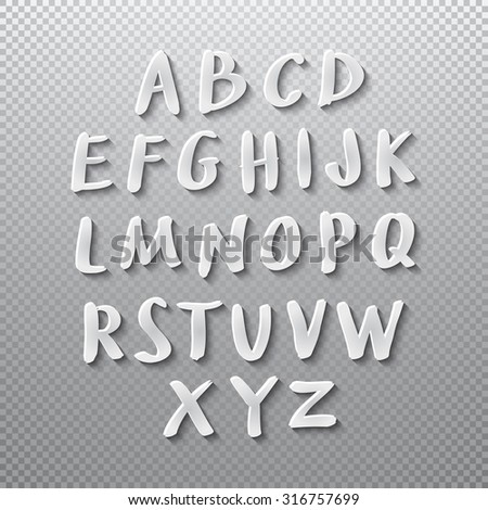 Alphabet letters. Hand drawn illustration by inc. art