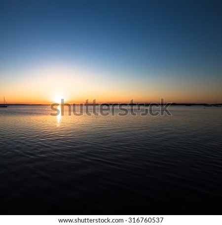 Beautiful sunset picture in Key Largo, Florida, USA.