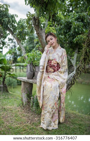 Kimono with thai girl