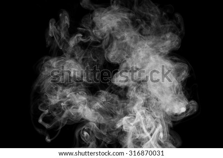 Smoke isolated on dark background