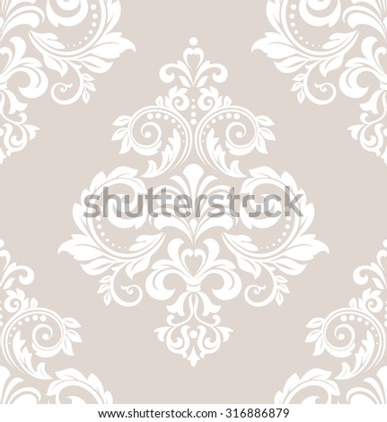 Wallpaper in the style of Baroque. A seamless vector background
