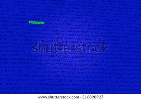 Username Password and Binary computer code