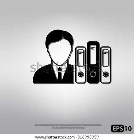 Black businessman icon 