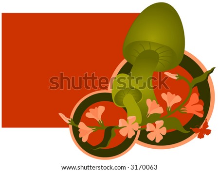 Flower background vector.