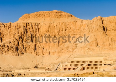 Nature near the Queen Hatshepsut's temple (Dayr el-Bahari or Dayr el-Bahri) in Egypt