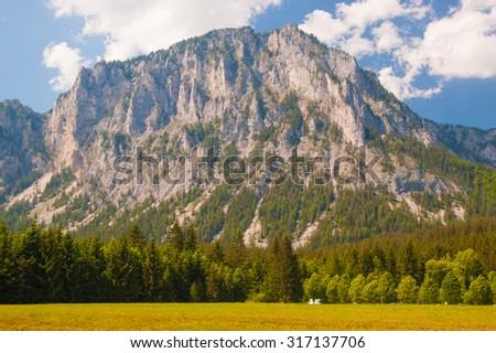 View of the mountain in Styria, Austria