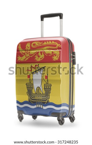 Suitcase painted into Canadian territory or province flag series - New Brunswick