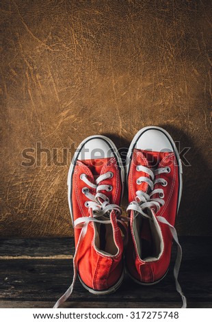 red sneakers 