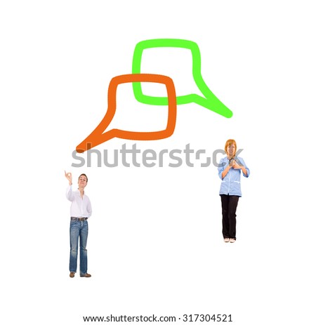 Speech Bubbles Isolated Groups 