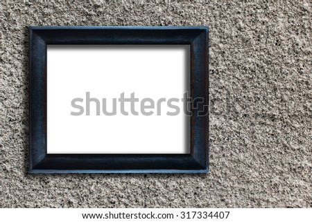 Photo frame on cement wall