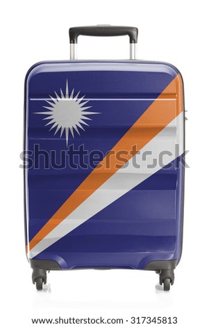 Suitcase painted into national flag series - Marshall Islands