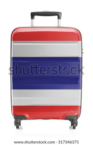Suitcase painted into national flag series - Thailand
