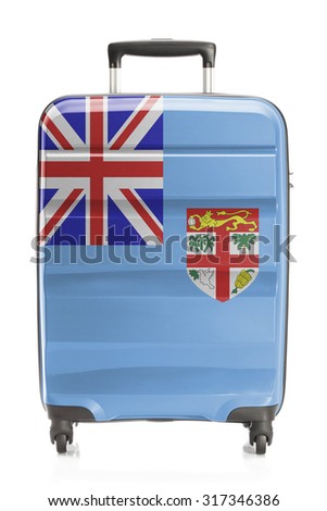 Suitcase painted into national flag series - Fiji