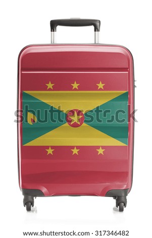 Suitcase painted into national flag series - Grenada
