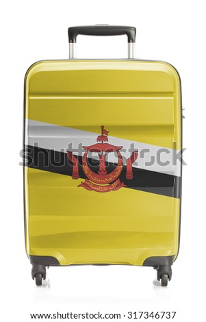 Suitcase painted into national flag series - Brunei