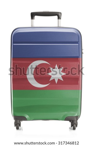 Suitcase painted into national flag series - Azerbaijan