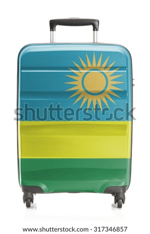 Suitcase painted into national flag series - Rwanda