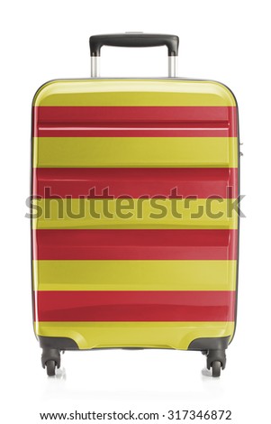Suitcase painted into national flag series - Catalonia