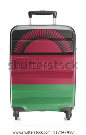 Suitcase painted into national flag series - Malawi