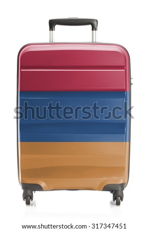 Suitcase painted into national flag series - Armenia