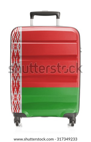 Suitcase painted into national flag series - Belarus