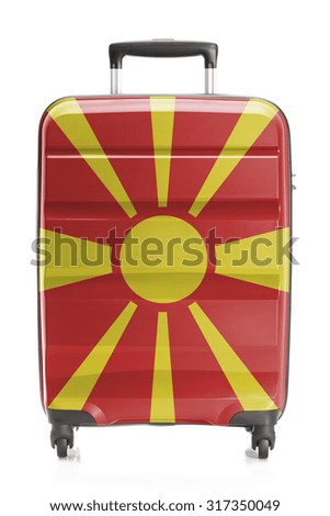Suitcase painted into national flag series - Macedonia
