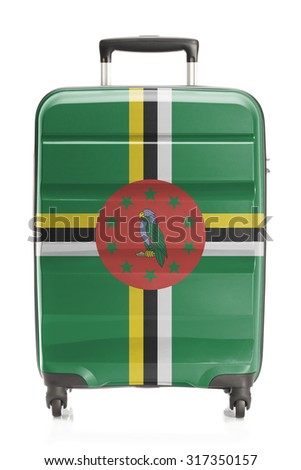 Suitcase painted into national flag series - Dominica