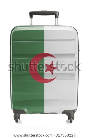 Suitcase painted into national flag series - Algeria