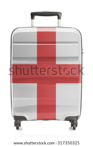 Suitcase painted into national flag series - England