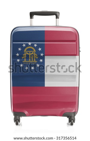 Suitcase painted into US state flag series - Georgia