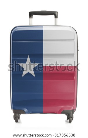 Suitcase painted into US state flag series - Texas