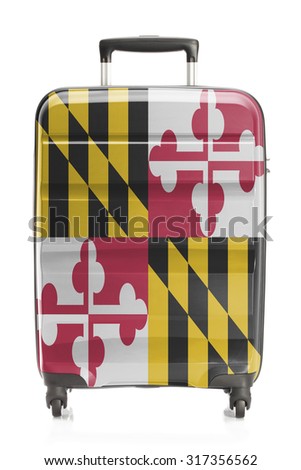 Suitcase painted into US state flag series - Maryland