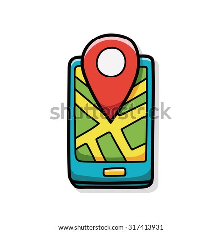 cellphone map doodle