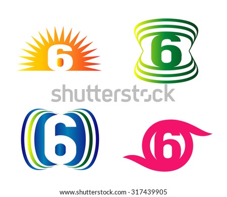 Number six 6 logo icon
